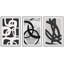 «Mid-Century Geometric Paint Strokes Graffiti And Street Art Abstract Modern Art Decor Zen on Canvas», reproduction d'art sur toile-94434251-94434252