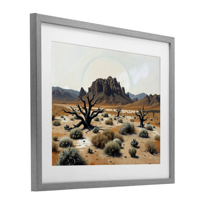 Cottonwood Desert Mesas, reproduction sous verre encadrée, design par Tabz Jones