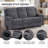 2 Piece  Soft Microfiber Manual Reclining Sofa Set, Sofa w/Dropdown Table, Loveseat with Bluetooth Speaker and Type-C Charger Charcoal Gray