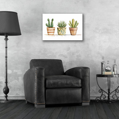  Art mural en verre «Pots de cactus» par Svetlana Aleynikova