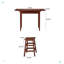 Ensemble de table de déjeuner avec îlot de cuisine 3 pièces