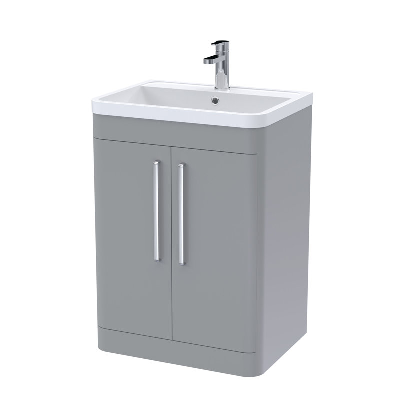 Parade 600 mm Bathroom Vanity, Satin Grey