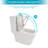 Ceramic One Piece Toilet,Flush With Soft Clsoing Seat