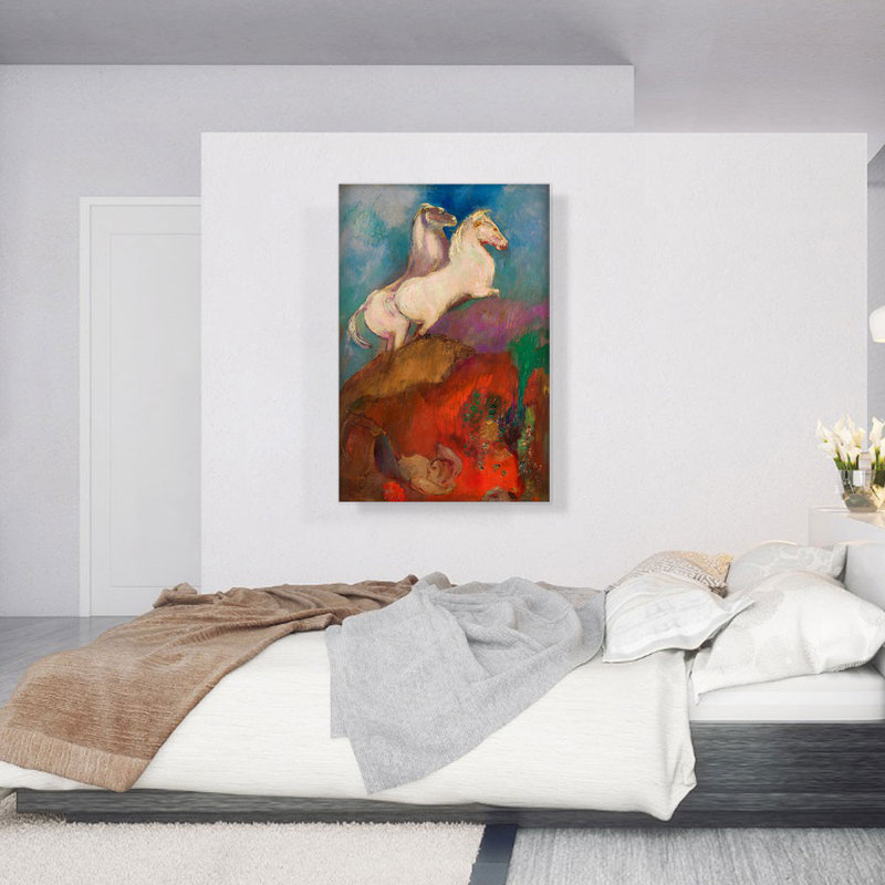 «La Chute de Phaeton 1910» par Odilon Redon, reproduction d'art sur toile tendue, H 40 po x l 26 po x P 1,5 po