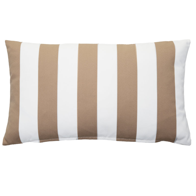 Ensemble de 2 coussins d'intérieur / d'extérieur Santorin, Taupe, Rectangle 12 po x 18 po