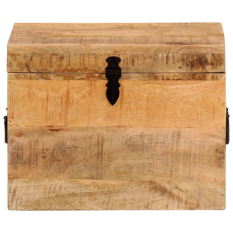 Boîte de rangement en bois massif 15,4 po x 11 po x 12,2 po, Brun foncé