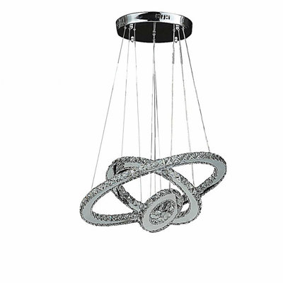 Petit lustre à télécommande réglable en cristal Eira