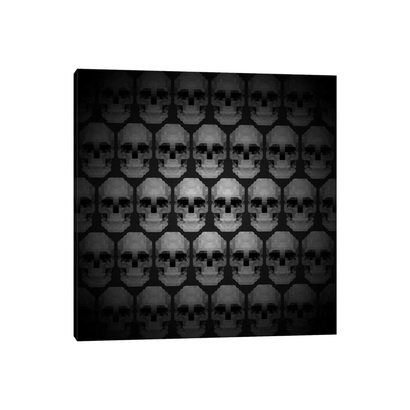 Modern Art- Pixilated Skulls by 5by5collective - Wrapped Canvas Gallery-Wrapped Canvas Giclée, 66.04cm H x 66.04cm W