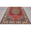 Tapis unique en laine noué à la main de style années 1960 de 5 pi x 11 pi 1 po rouge / beige