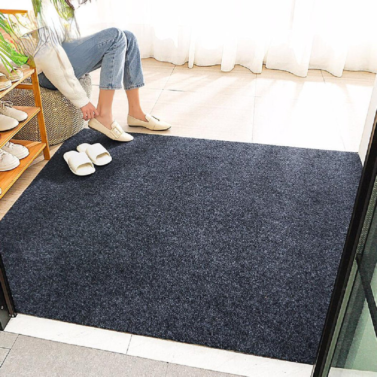 Non-Slip Outdoor Door Mat Latitude Run Mat Size: 31.49 W x 47.24 L, Color: Gray