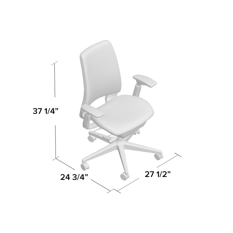 Steelcase Amia Ergonomic Task Chair, Black, Carpet, Onyx