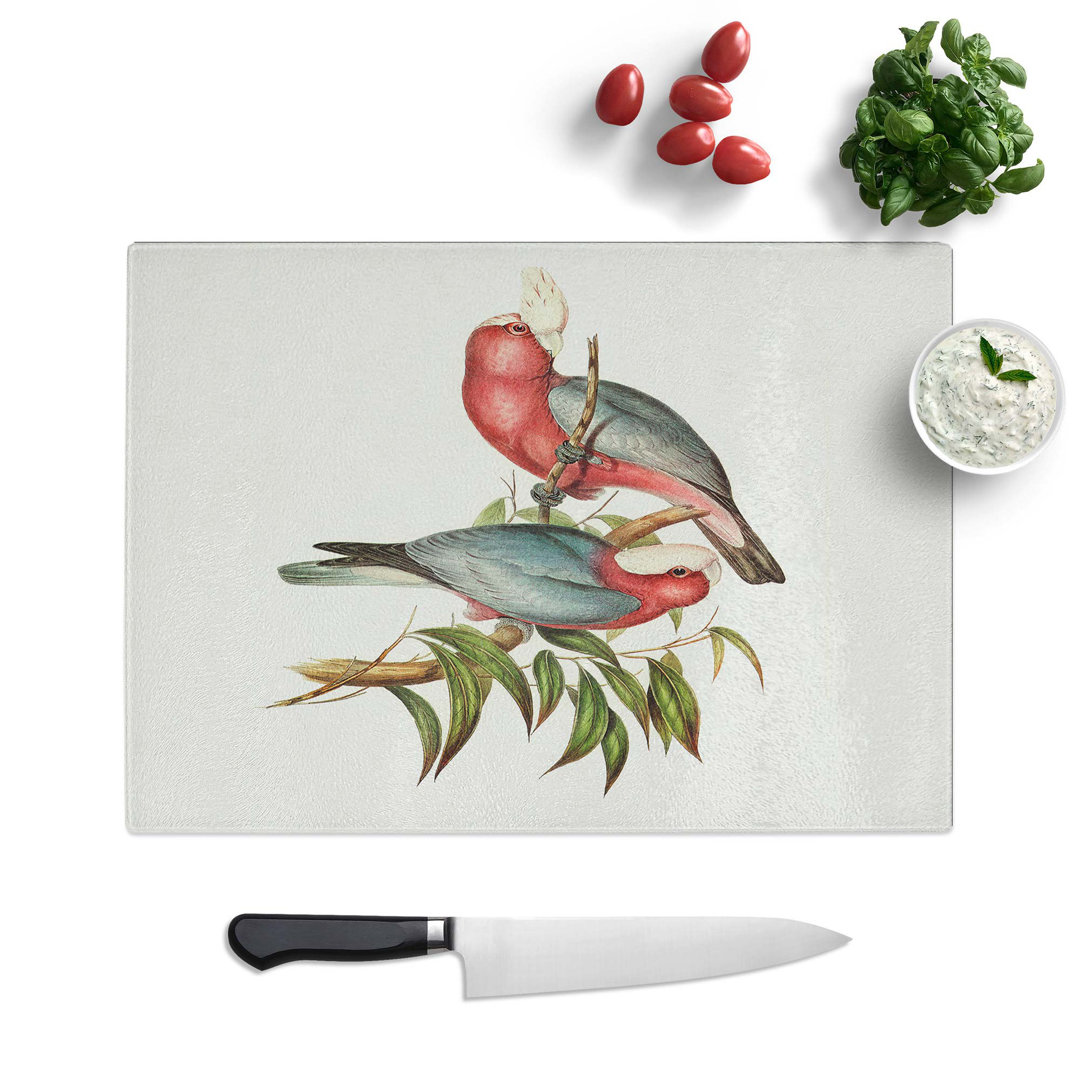 Tempered Glass Cockatoos by Elizabeth Gould Chopping Board