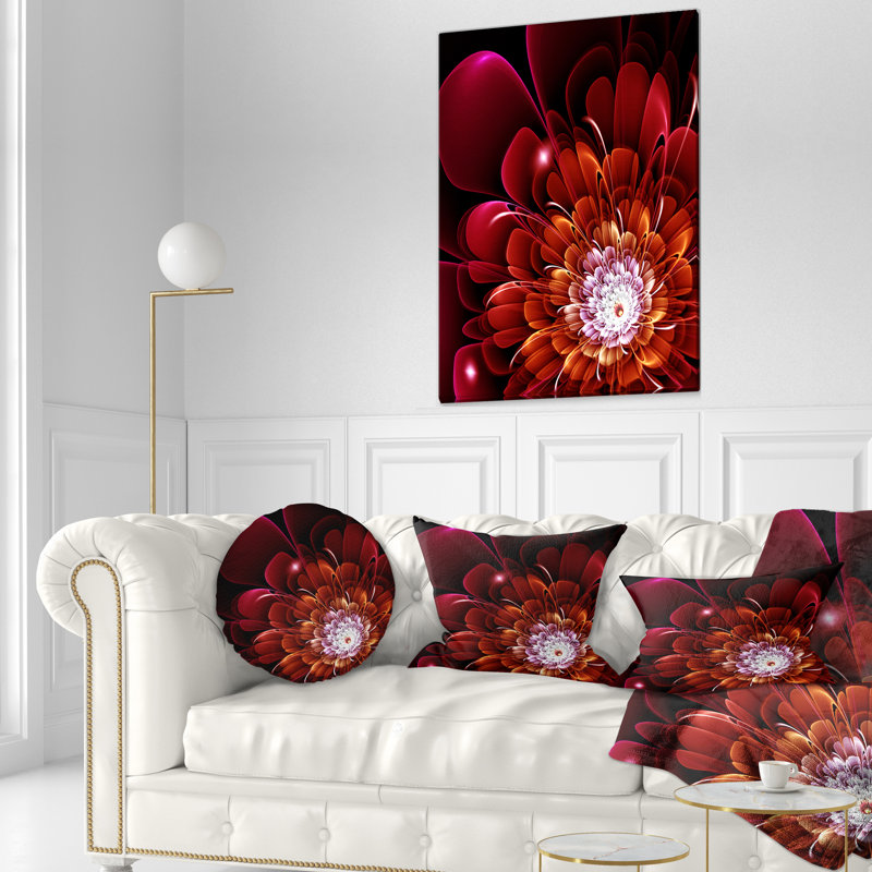 Coussin lombaire floral fractal
