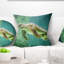 Grande tortue nageant - Coussin imprimé animal-29828310-29854933