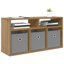 Unfinished TV Stand for TVs up to 42" with Fireplace Included-129857880-130126735