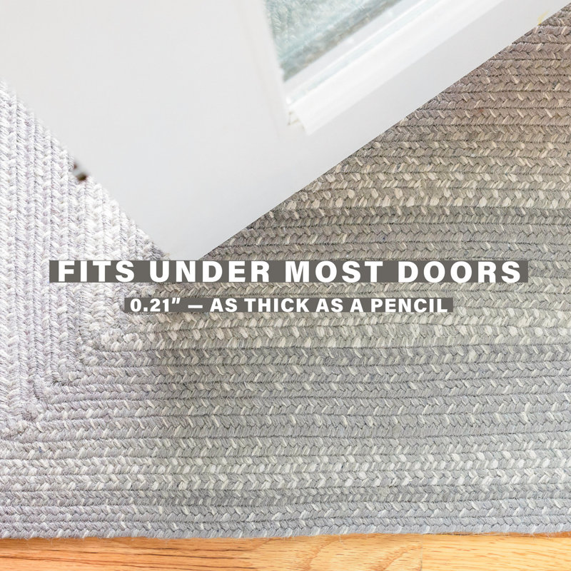 Tapis gris en jute tressé Dailee, Ovale 4 pi x 6 pi