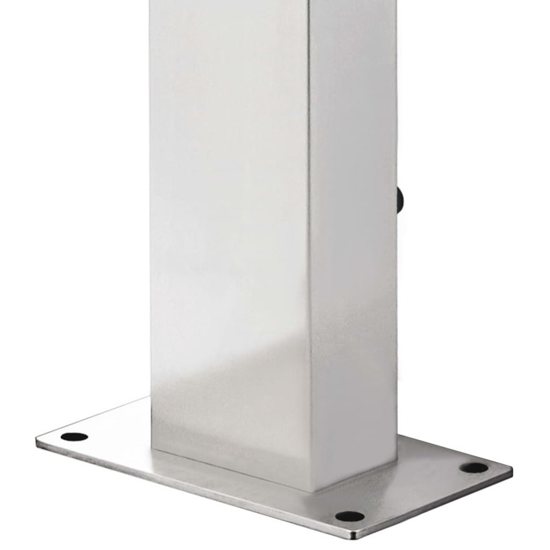 Kalama 225cm H Steel Freestanding Outdoor Shower and Footwash Spout, Grey