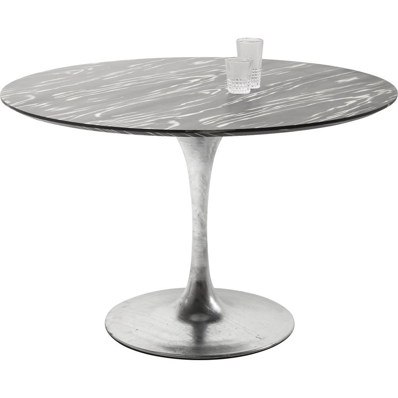 Table Invitation Set Ebony, White/Beige, H76 x L120 x W120cm