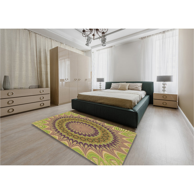 Tapis brun en laine, Rectangle 4 pi x 6 pi
