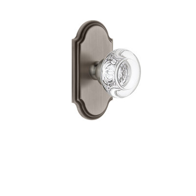 Grandeur Arc Plate Double Dummy with Bordeaux Crystal Door Knob