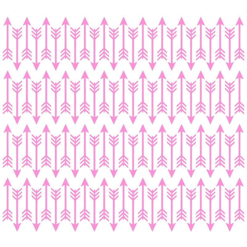 Décalcomanie murale flèches, H 2 po x l 10 po x P 0,8 po, Rose