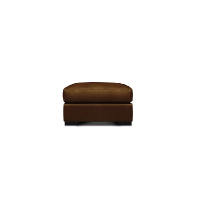 Iljan Square Leather Ottoman
