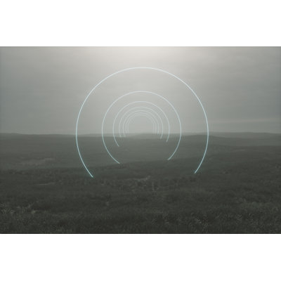 Futuristic Passage In The Meadow by Gremlin - Wrapped Canvas Print
