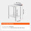 Chariot de cuisine avec plateau en acier inoxydable
