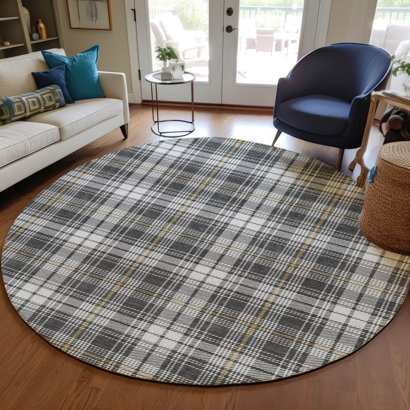  Machine Washable Indoor/Outdoor Chayden ACN993 Rug, Round 8'