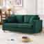 178cm Wide Corduroy Sofa with Square Armrests and 2 Throw Pillows (Set of 2)