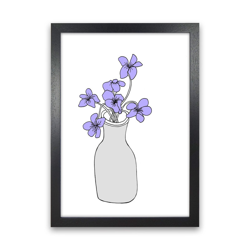 Sweet Violets by Carissa Tanton - Print, Black Framed, 34cm H x 25cm W x 3cm D