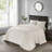 Reversible Bedspread Set Cream Queen
