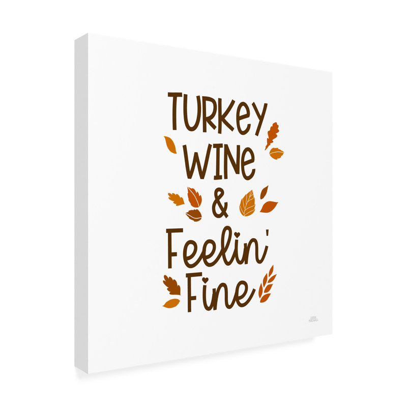  «Laura Marshall Thanksgiving Typographie III», art mural sur toile, H 14 po x l 14 po