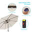 Parasol d'extérieur à DEL 9 pi Mirela pour terrasse, bord de piscine et patio Mirela-1417856743