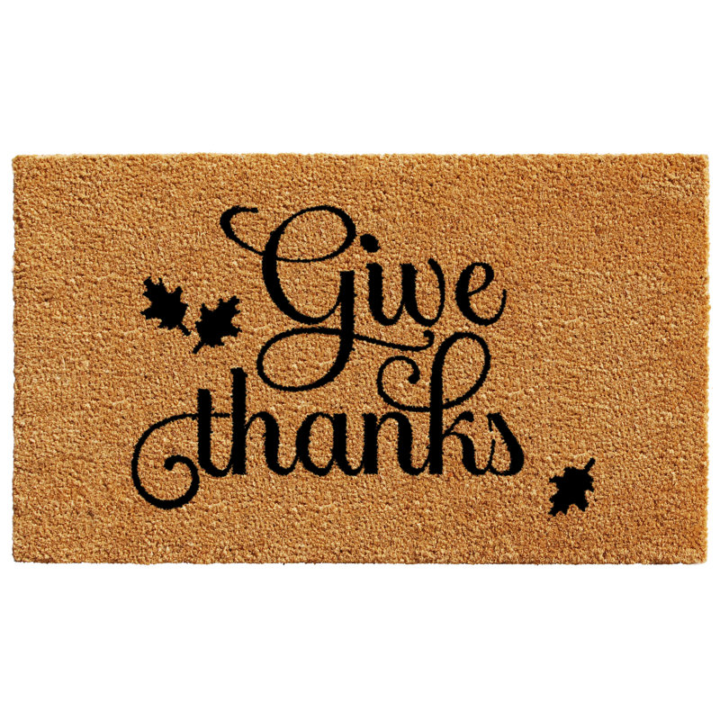 Ayvian Non-Slip Thanksgiving Outdoor Doormat, 36" W x 72" L