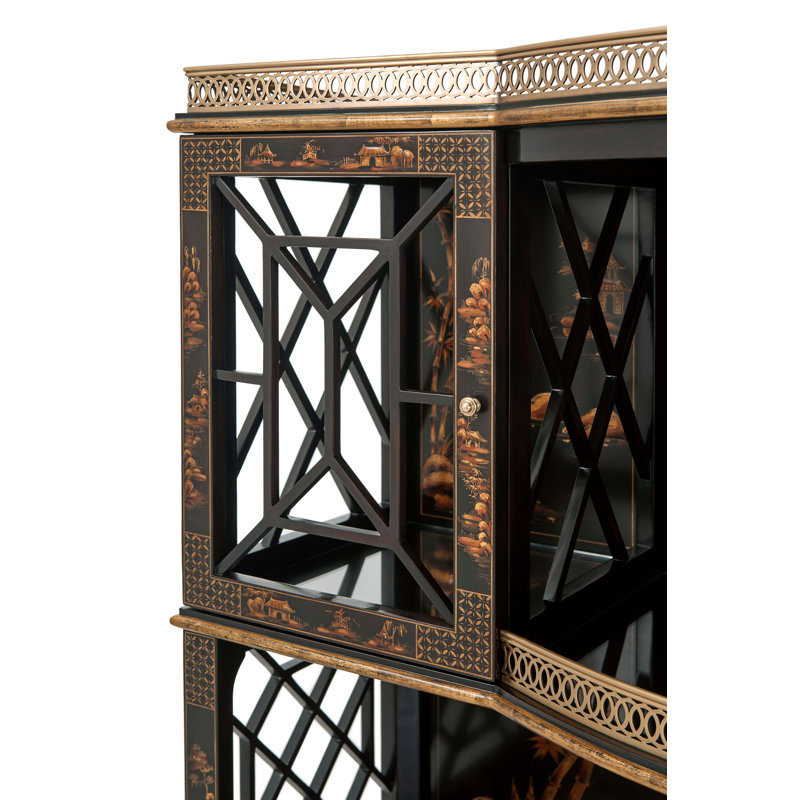 Indochine Solid Wood Lighted Display Stand