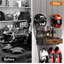 Support mural pour casque, support pour 2 casques, support pour casques de moto avec tiroir et panier en filet