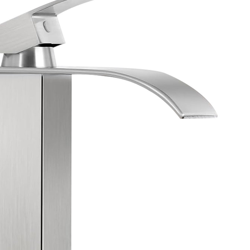 Single Handle Bathroom Faucet Lavatory Faucet Stainless Steel Single Hole-TP, Brushed Nickel, Brushed Nickel
