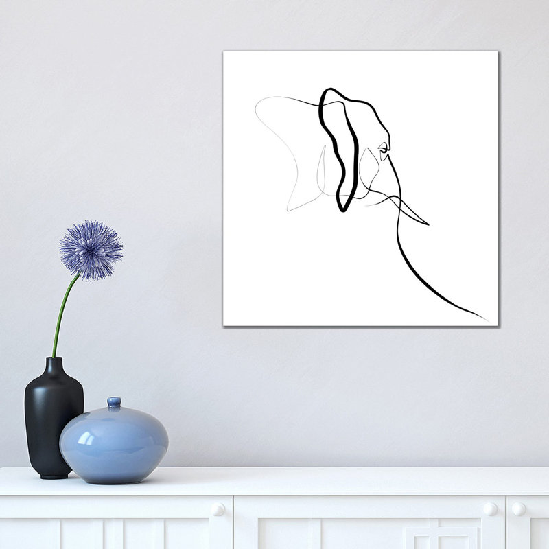 Elephant I by Dane Khy - Wrapped Canvas Gallery-Wrapped Canvas Giclée, 45.72 cm H x 45.72 cm W