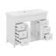 Meuble-lavabo 48 po avec lavabo en résine, 6 tiroirs à fermeture en douceur et portes doubles avec tablettes à 2 niveaux
