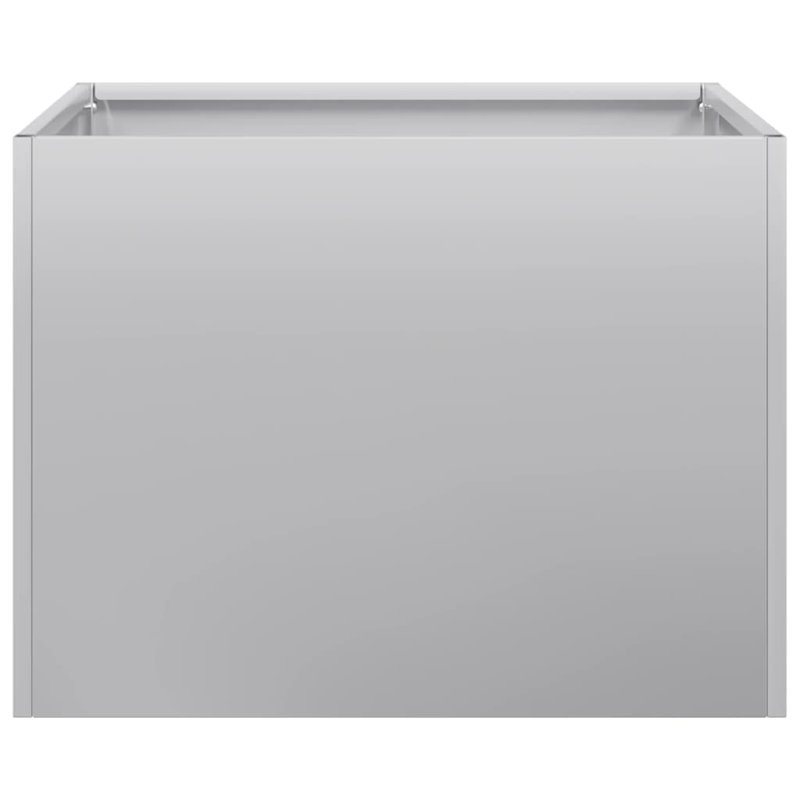 Planter, 30cm H x 40cm W x 40cm D, Silver