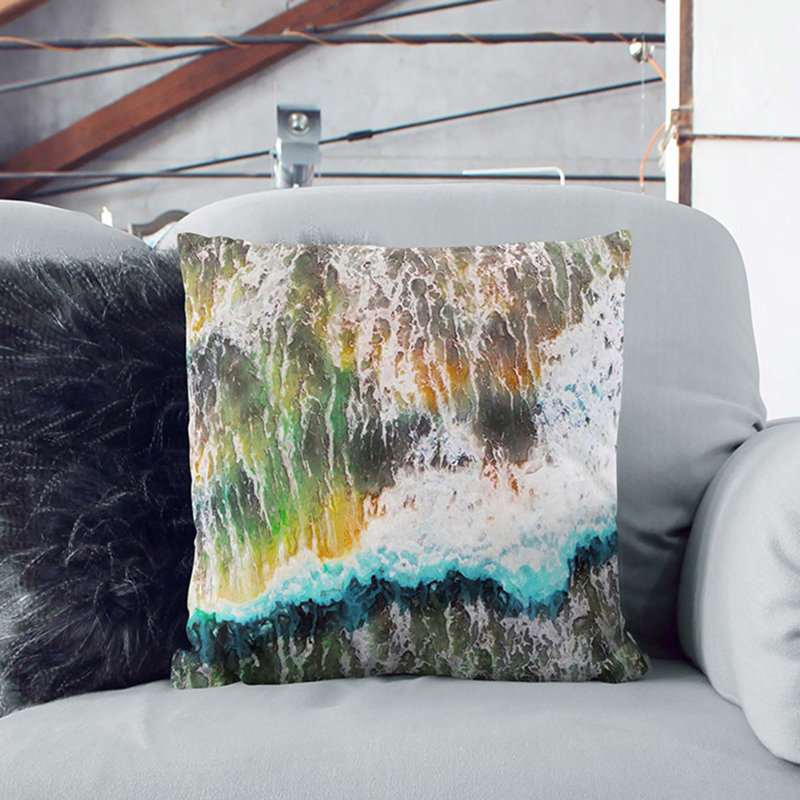 Square Throw Cushion, Black, 55cm H x 55cm W x 20cm D