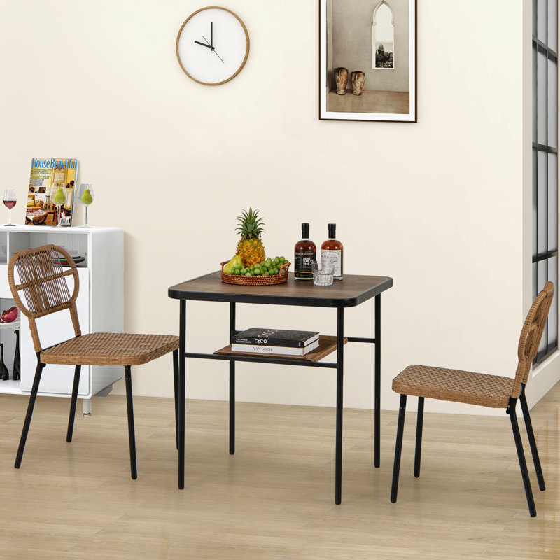 2 - Person Patio Dining Set with Rectangular Table
