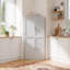 Ensemble de 2 armoires d'appoint de coin blanches avec portes et rangement peu encombrant P 16 po x l 31 po x H 67 po-1178415595-1178415599
