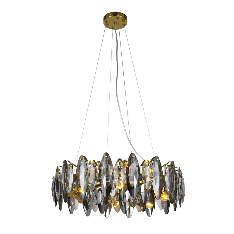 Lustre en cristal transparent 11 lumières Modern