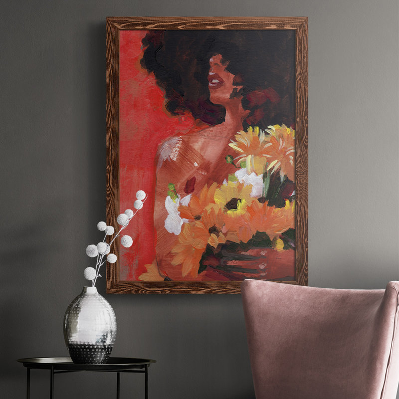 «Atef Through the Flowers I», reproduction d'un seul cadre photo sur toile, H 37,5 po x l 27,5 po x P 1 po, Érable