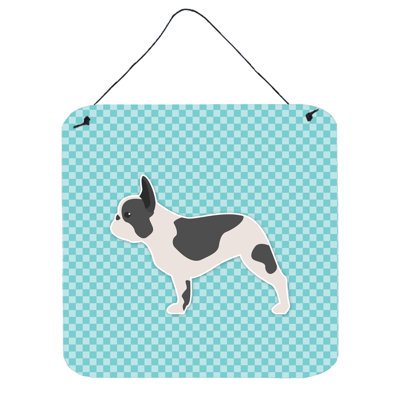 Décoration murale damier français bouledogue