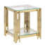 Table de bout carrée de 20 po de large avec plateau en verre Woker Furniture