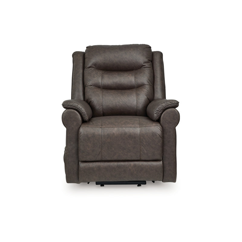 Fauteuil inclinable Otim, 35 po, massage thermique, similicuir Otim, Brun