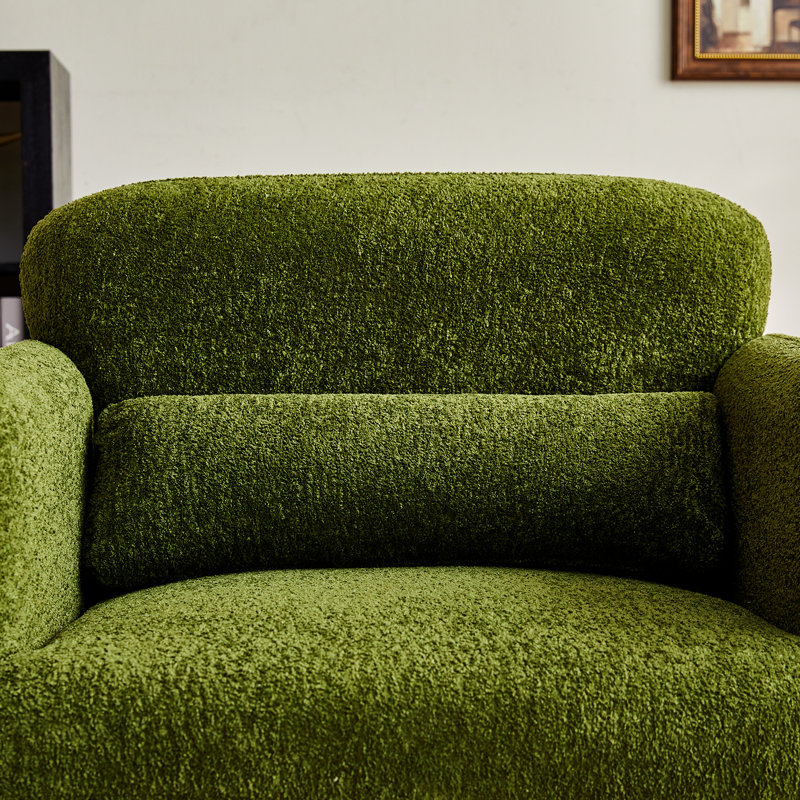 Velours simple de 34 po, avec support lombaire, convient à un appartement, un bureau, un salon, une structure en bois massif, une assise mi-moelleuse, aucun outil complexe nécessaire en velours, expérience d'assise confortable,
